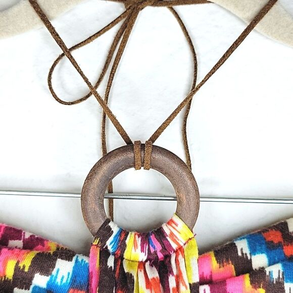 DELIA'S Sleeveless Summer A-line Mini Tube Dress size M Colorful Built-in Bra - Picture 3 of 12